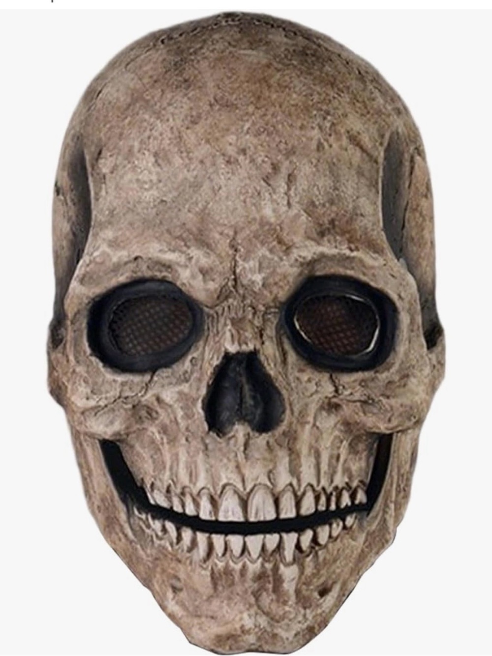 Realistic Skull Face Mask in Aged Bone, mouth joint so it’s comfortable and easy